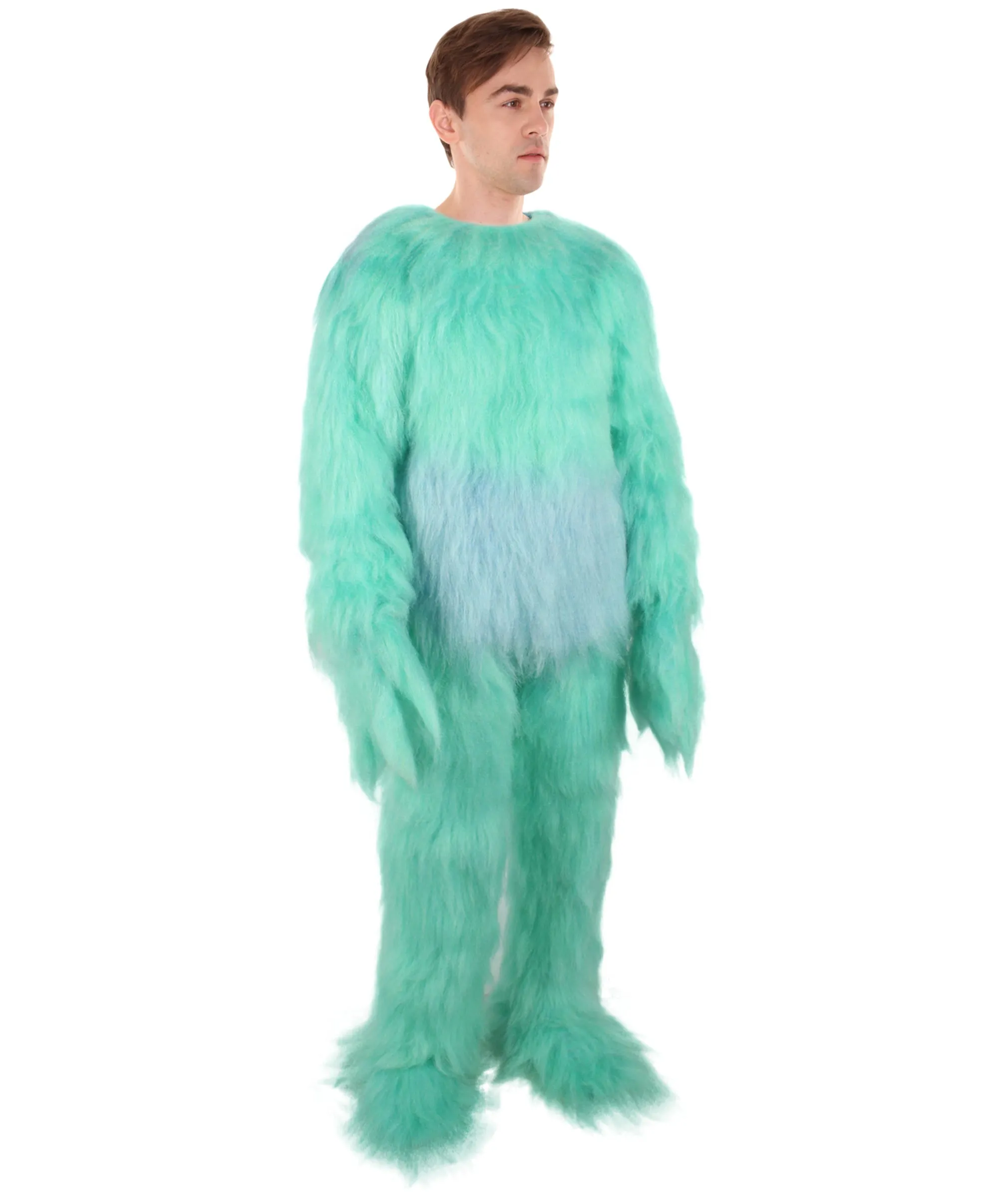 HPO Adult Unisex Animated Movie Jumpsuit Yeti Costume | Perfect for Halloween | Flame-retardant Synthetic Fabric