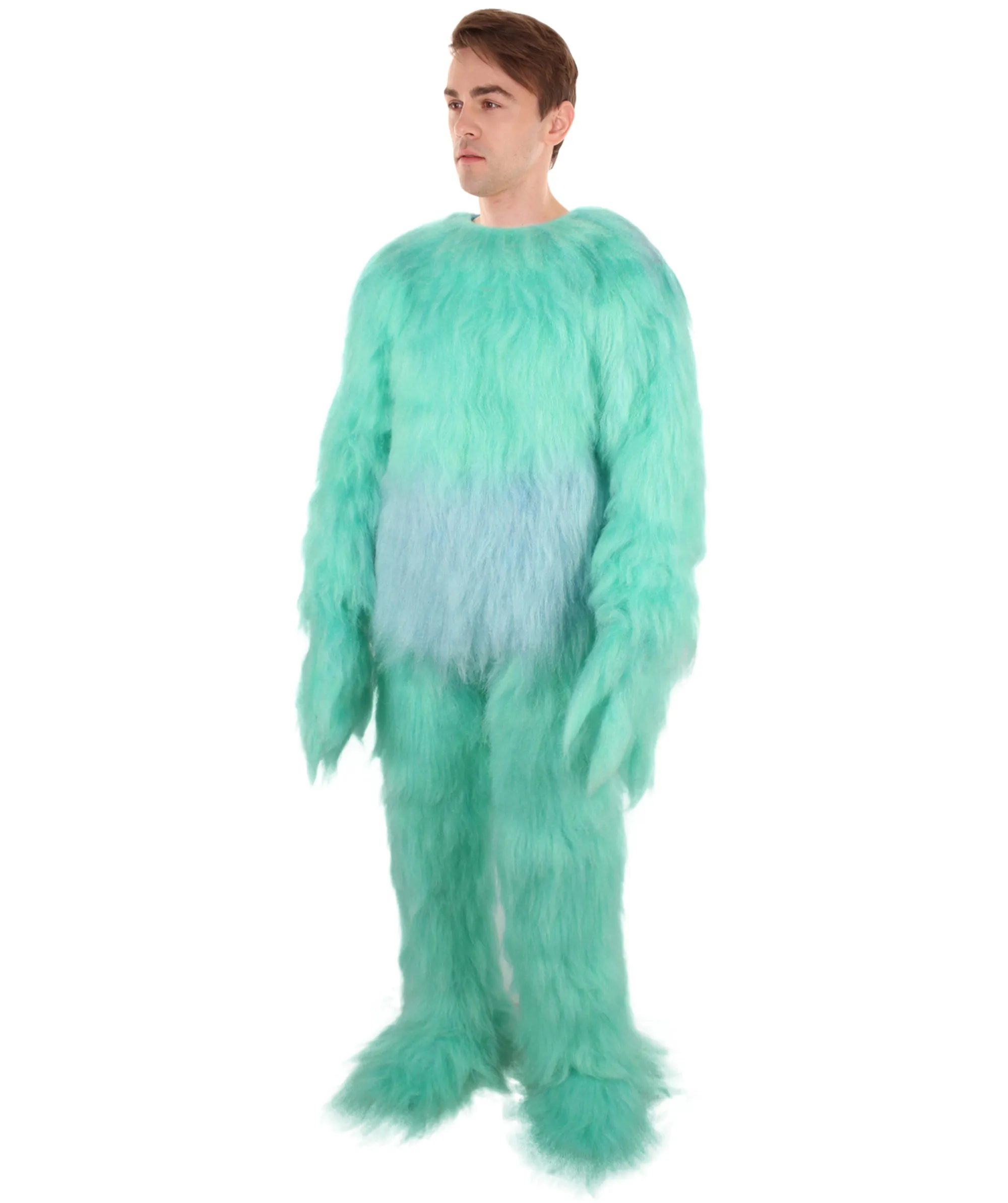 HPO Adult Unisex Animated Movie Jumpsuit Yeti Costume | Perfect for Halloween | Flame-retardant Synthetic Fabric