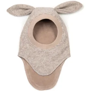 Huttelihut Balaclava Ears Wool Bunny Camel