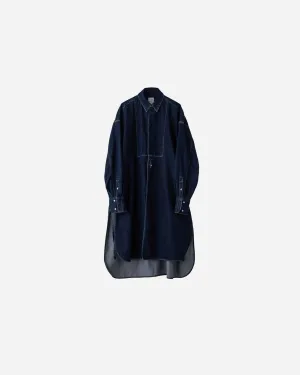 INDIGO DRESS LONG SHIRT .05【INDIGO】