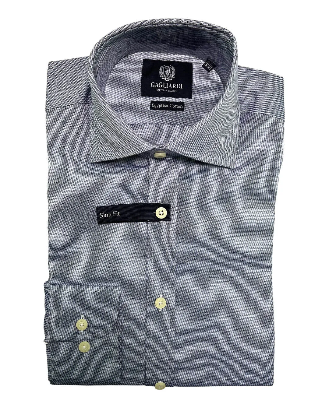 Indigo Geometric Dobby Shirt