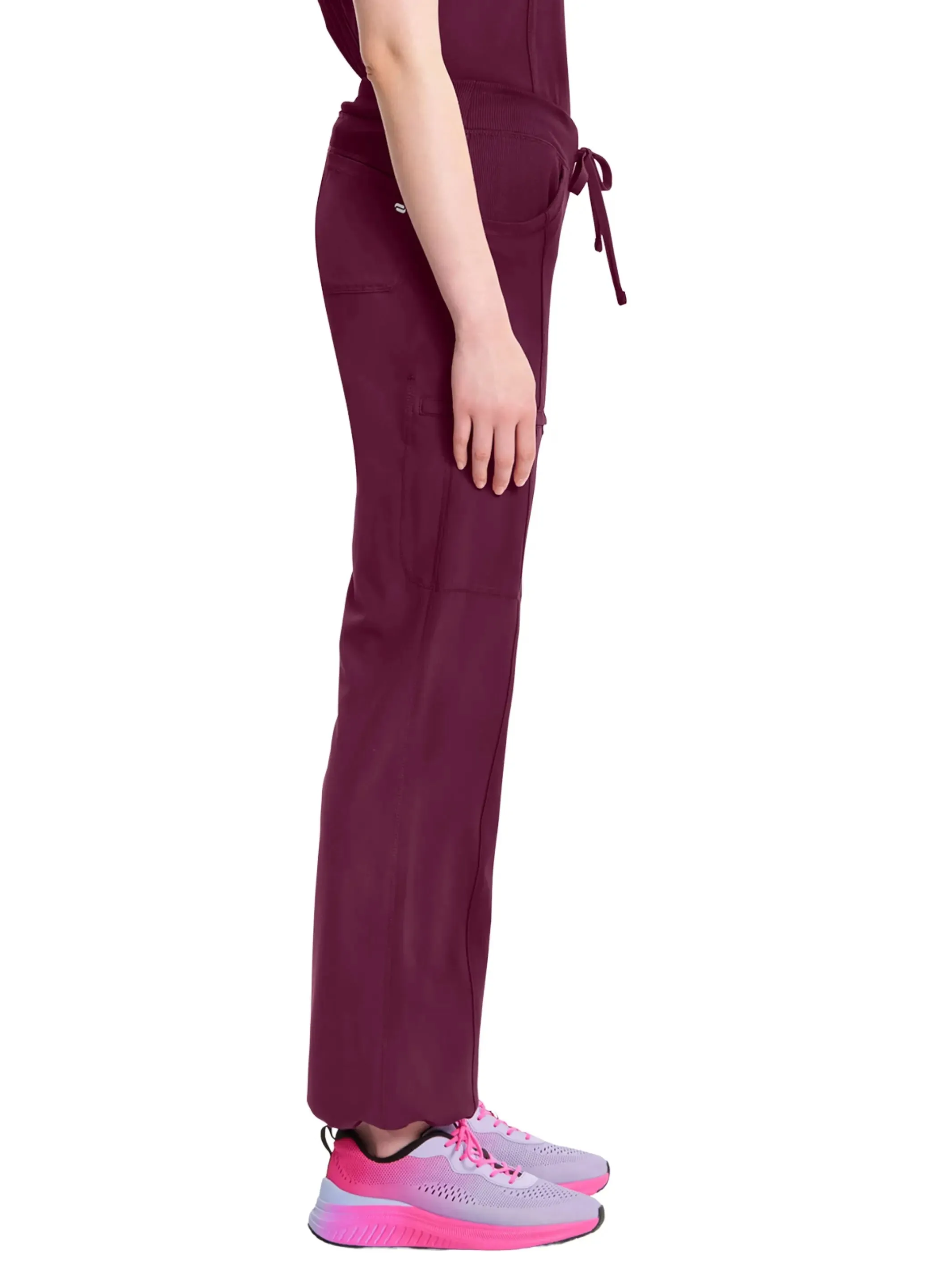 Infinity Women's Low-Rise Straight Leg Scrub Pant | Wine