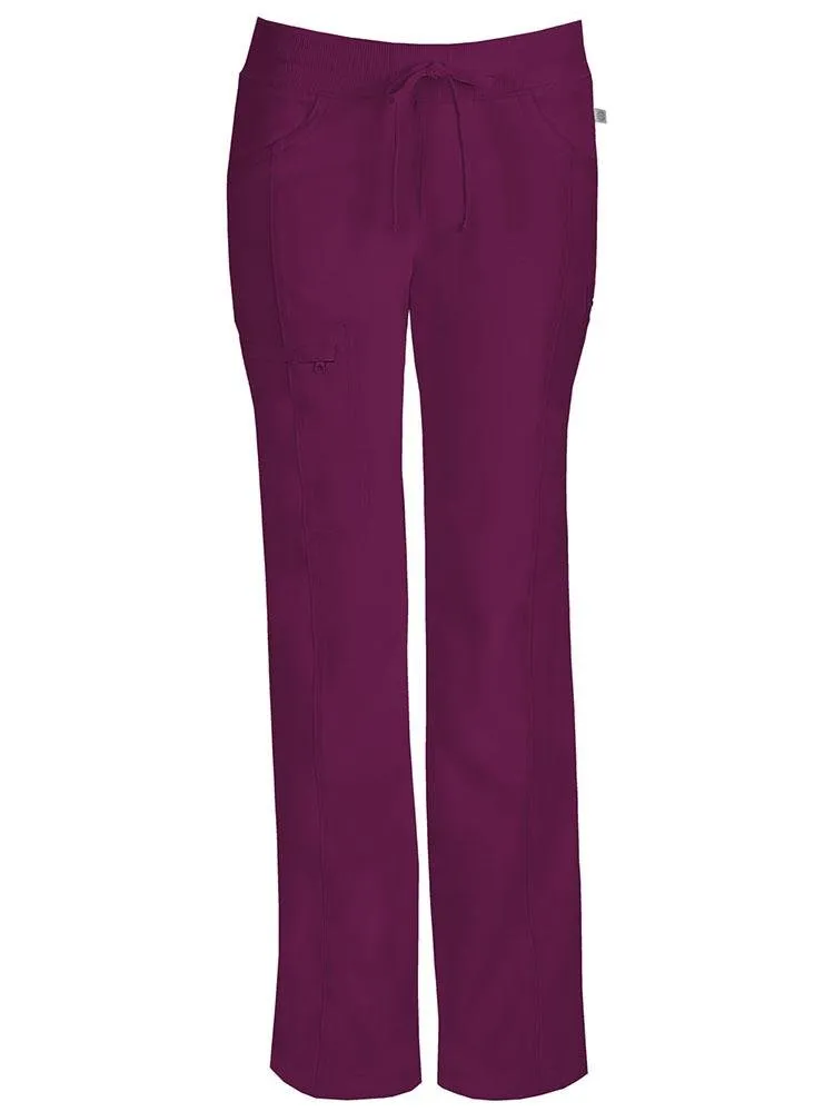 Infinity Women's Low-Rise Straight Leg Scrub Pant | Wine