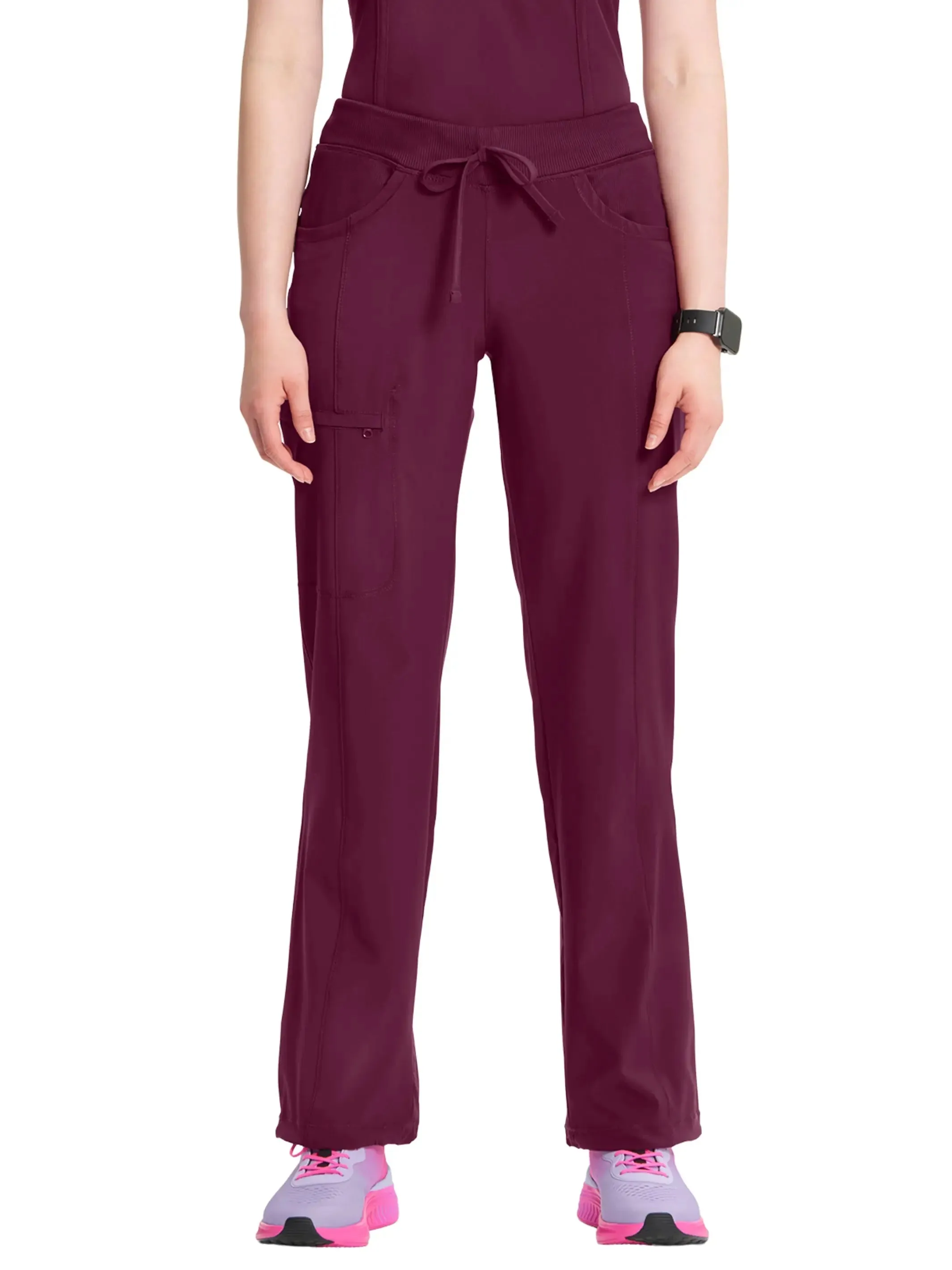 Infinity Women's Low-Rise Straight Leg Scrub Pant | Wine