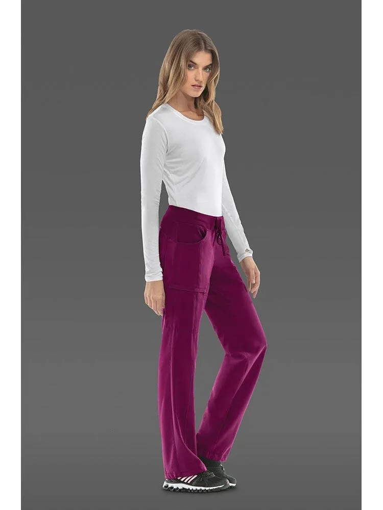 Infinity Women's Low-Rise Straight Leg Scrub Pant | Wine