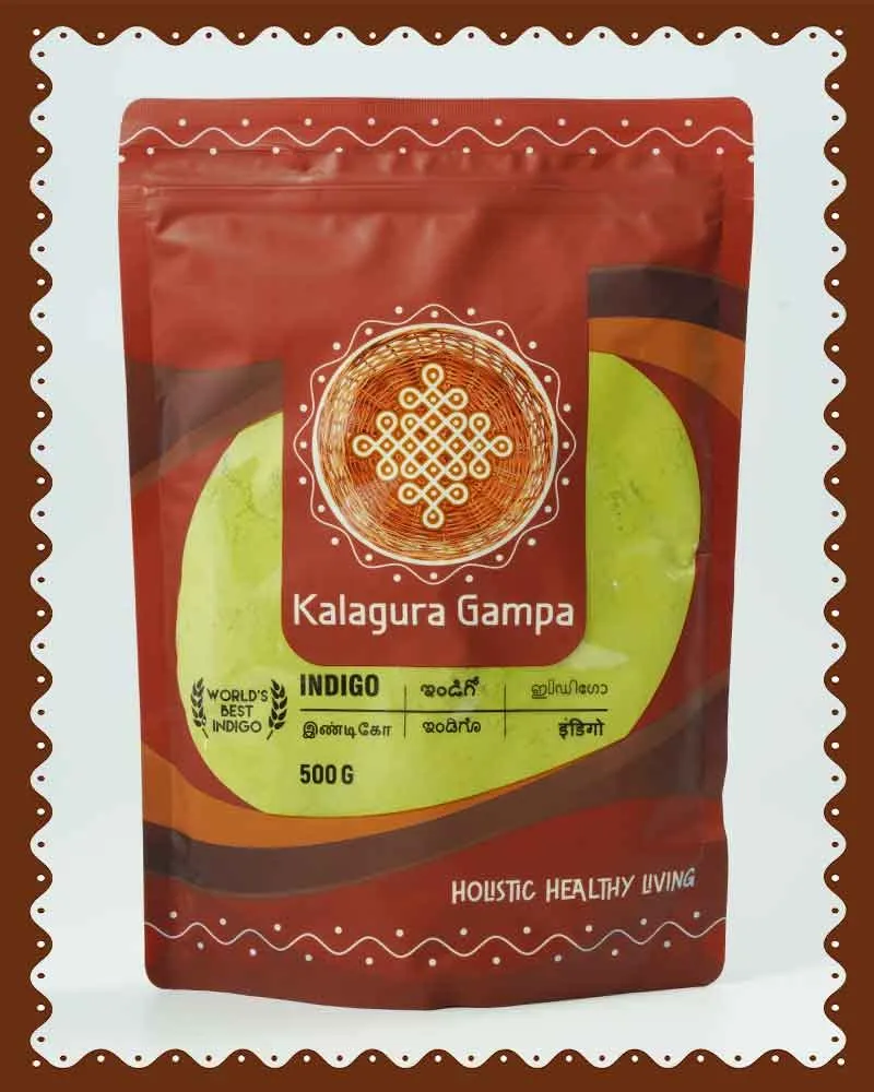 Kalagura Gampa Natural Pure Indigo Powder, 500gm - Green