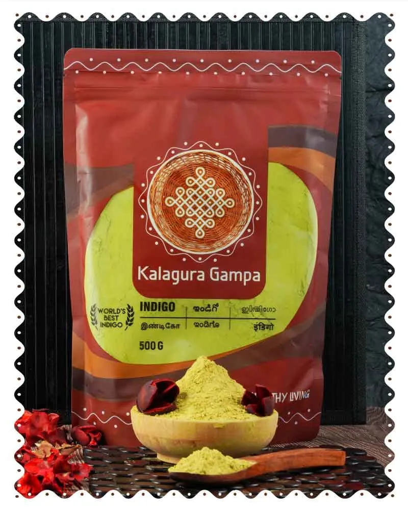 Kalagura Gampa Natural Pure Indigo Powder, 500gm - Green