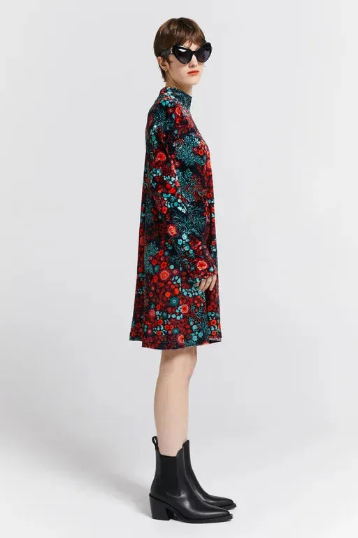 Karen Walker Electric Velvet Dress - Black Multi