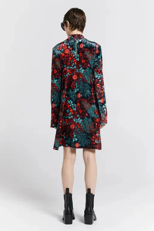 Karen Walker Electric Velvet Dress - Black Multi