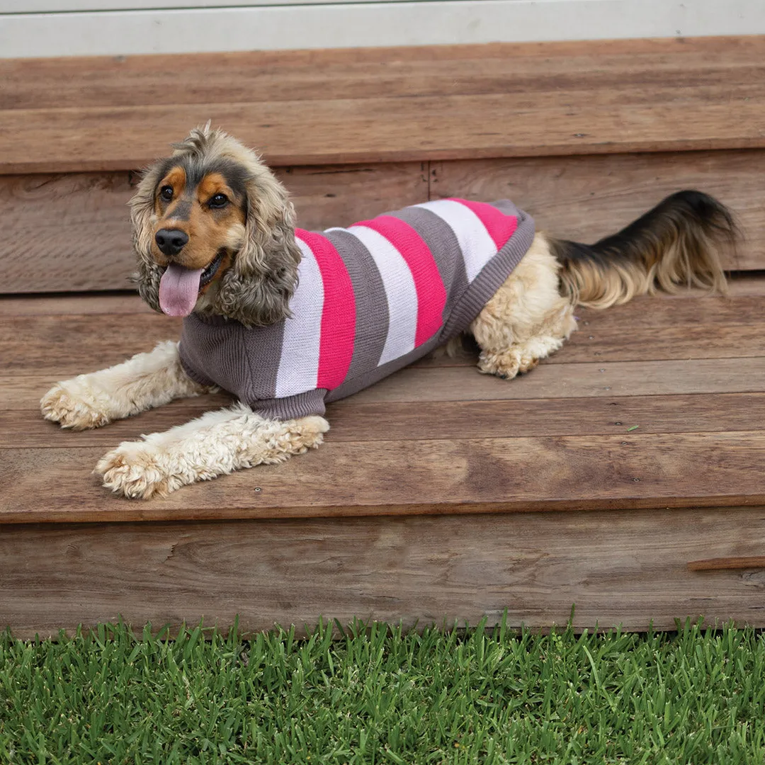 Kazoo Apparel Knit Chestie Jumper Pink Stripe Large 59.5cm ***