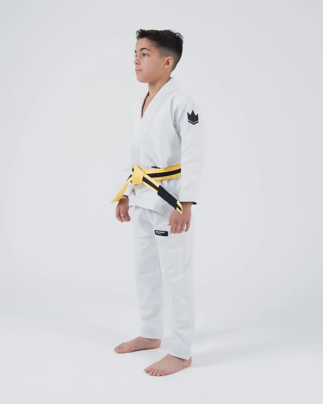 Kimono Copii Brazilian Jiu Jitsu KINGZ Kore 2.0 Gi - Alb (Centura Alba Inclusa)