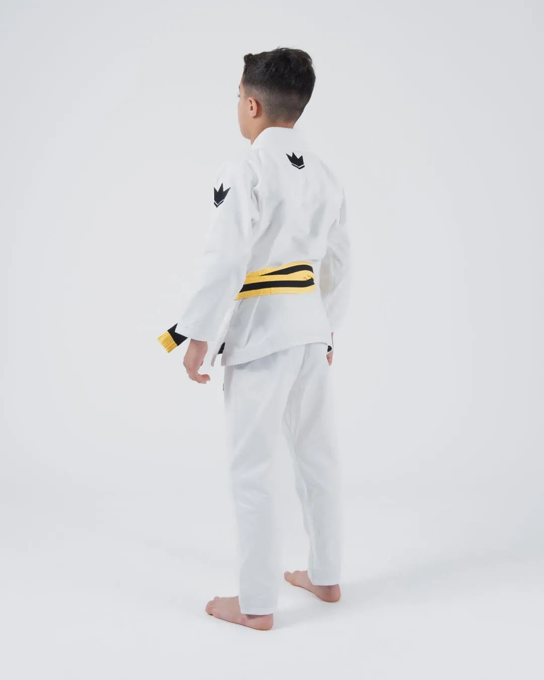 Kimono Copii Brazilian Jiu Jitsu KINGZ Kore 2.0 Gi - Alb (Centura Alba Inclusa)