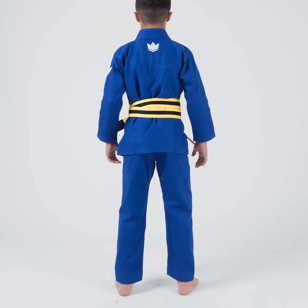 Kimono Copii Brazilian Jiu Jitsu KINGZ Kore 2.0 Gi - Albastru (Centura Alba Inclusa)