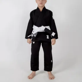 Kimono Copii Brazilian Jiu Jitsu KINGZ The ONE BJJ Gi - Negru (Centura Alba Inclusa)