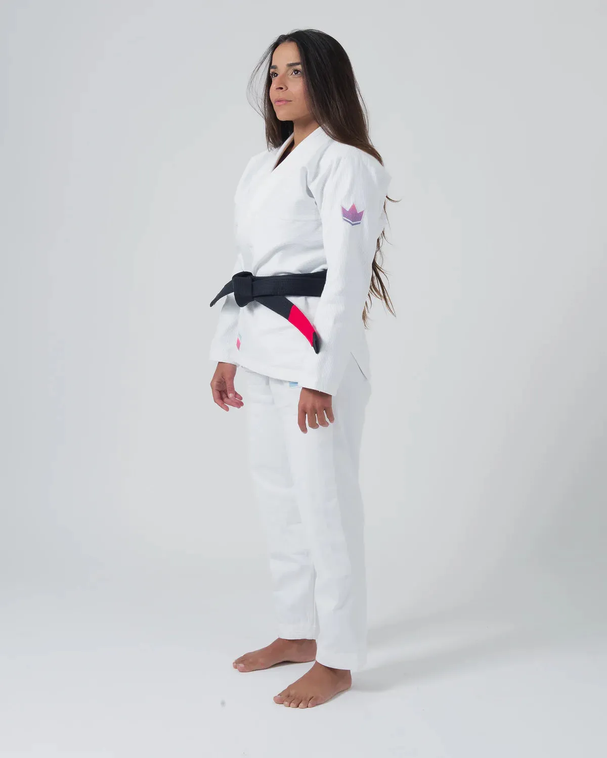 Kimono Femei Brazilian Jiu Jitsu KINGZ Empowered - Alb