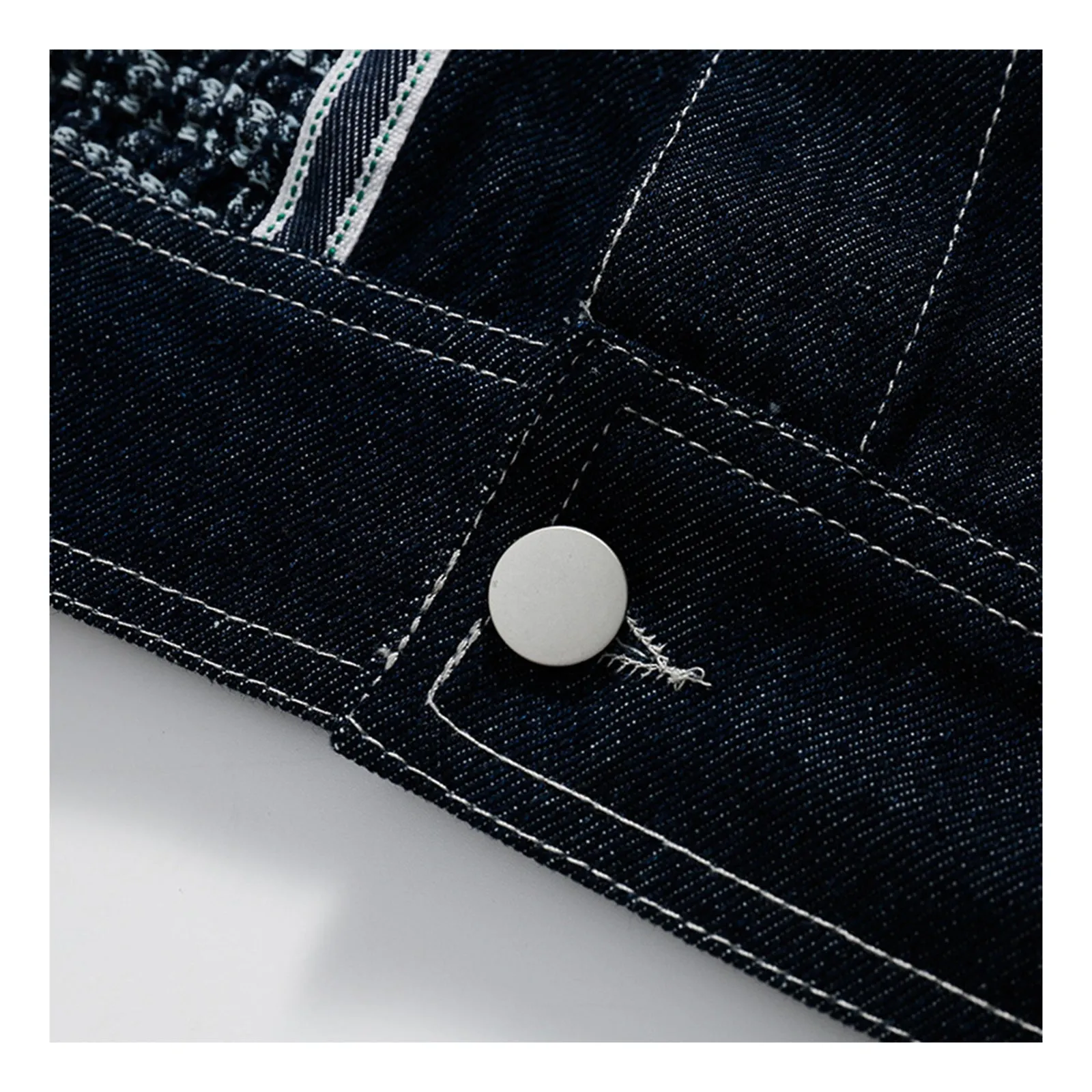 Knitted Denim Patch Jacket