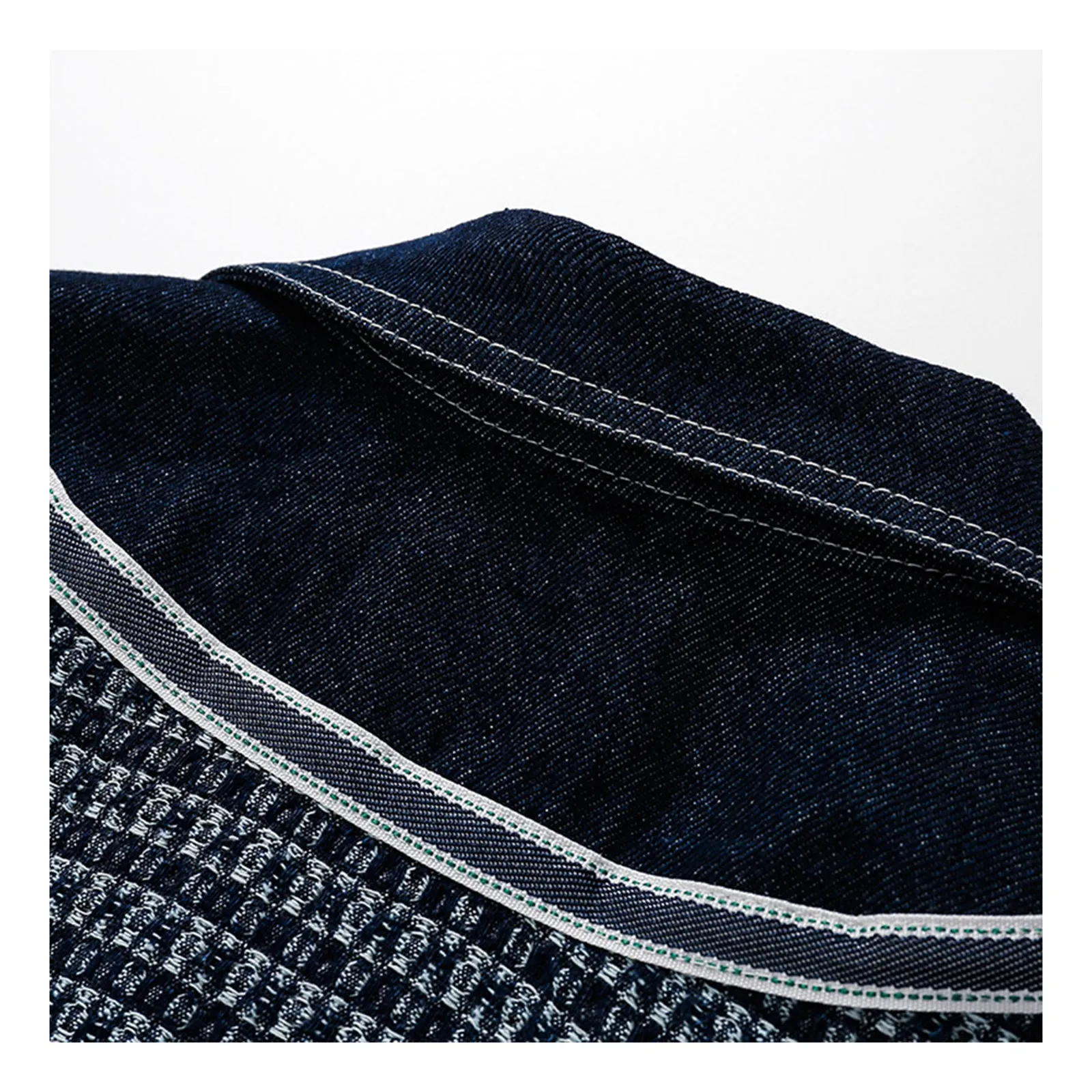 Knitted Denim Patch Jacket