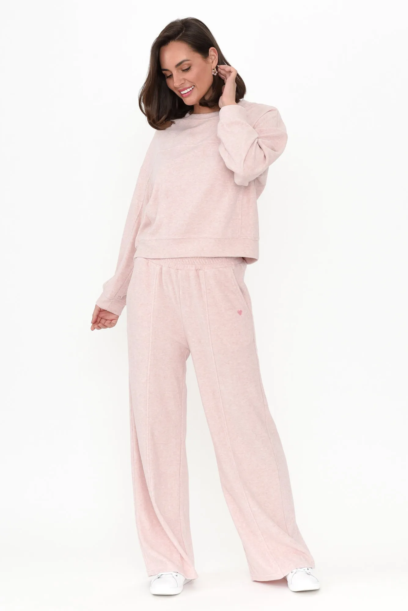 Kristie Pink Terry Jumper