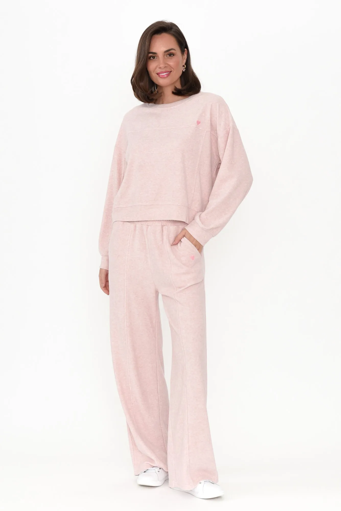 Kristie Pink Terry Jumper