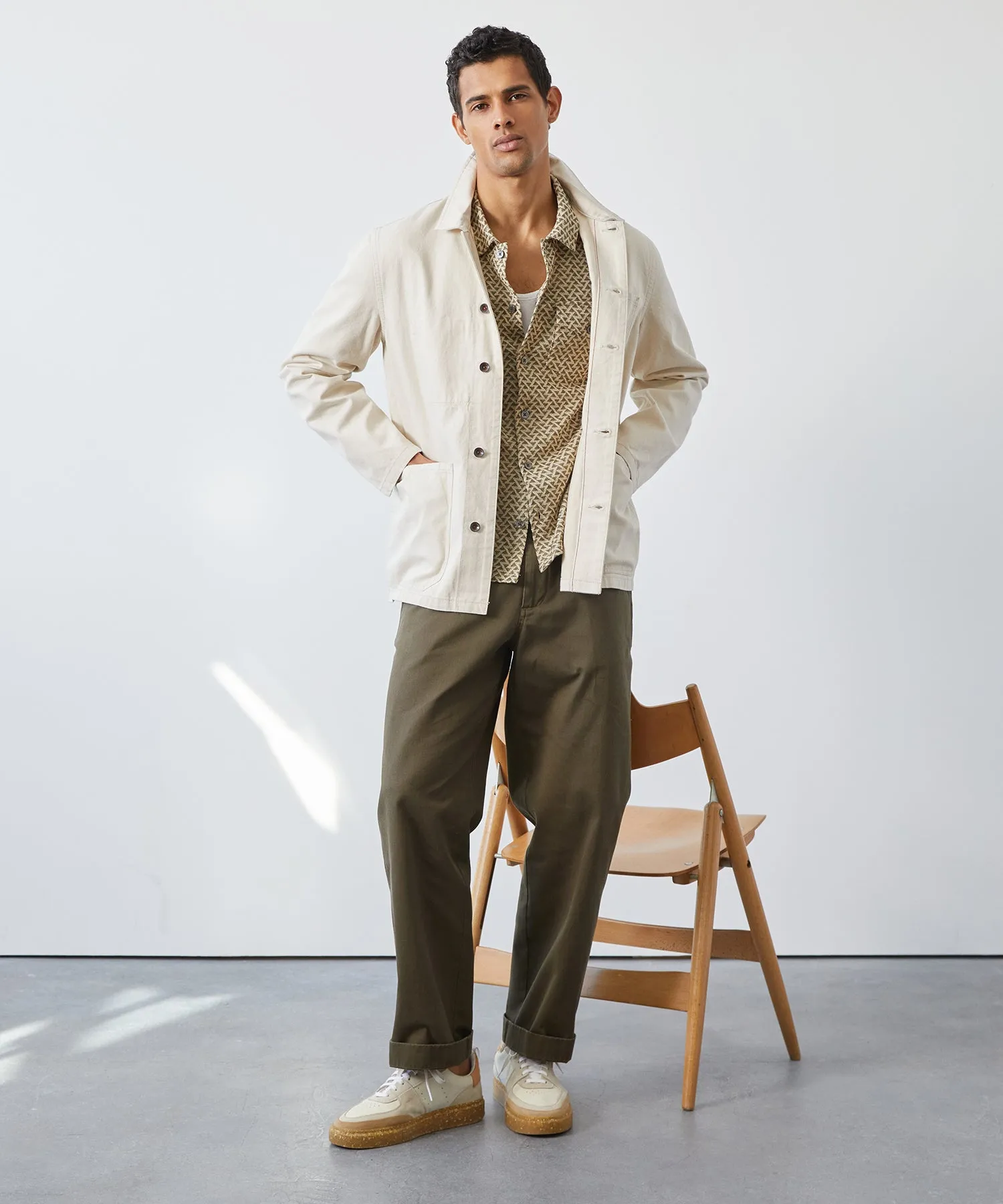 Lightweight Japanese Selvedge Chore Coat in Canvas