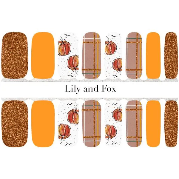 Lily And Fox - Nail Wrap - Let's Give Em Pumpkin To Talk About