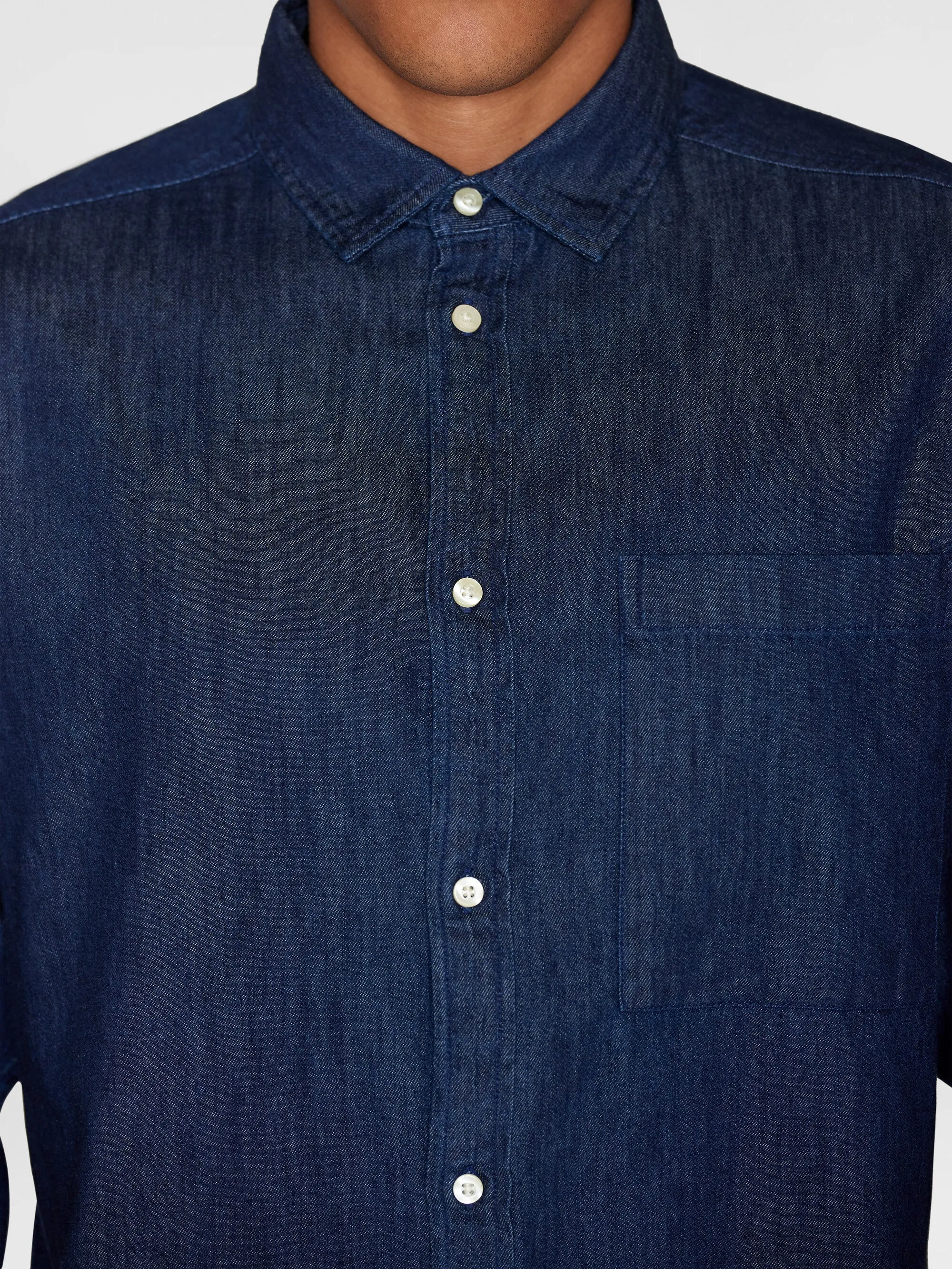 Loose shirt - GOTS/Vegan - Classic indigo