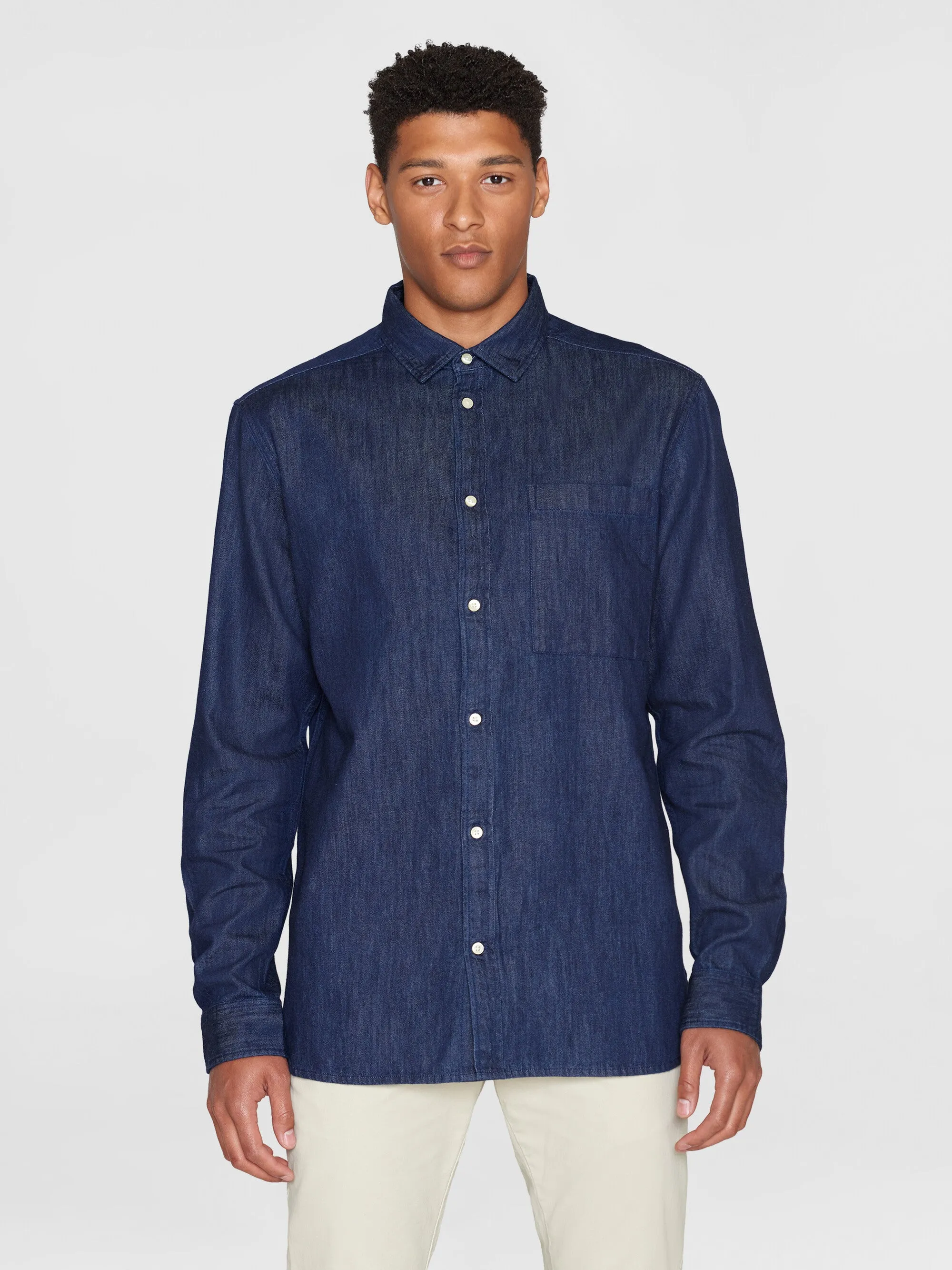 Loose shirt - GOTS/Vegan - Classic indigo