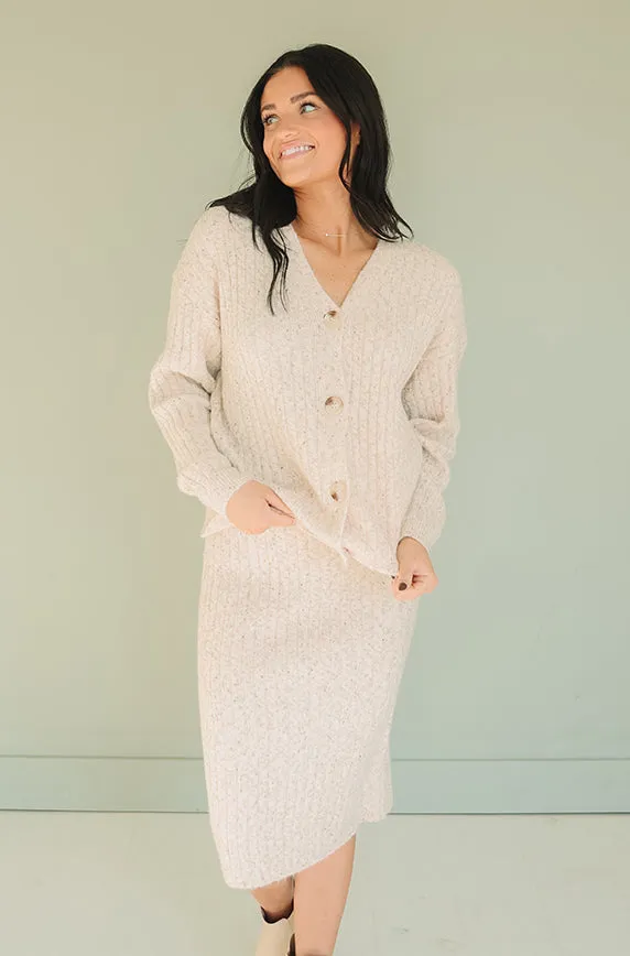 Love Me More Oatmeal Knit Set - Nursing Friendly