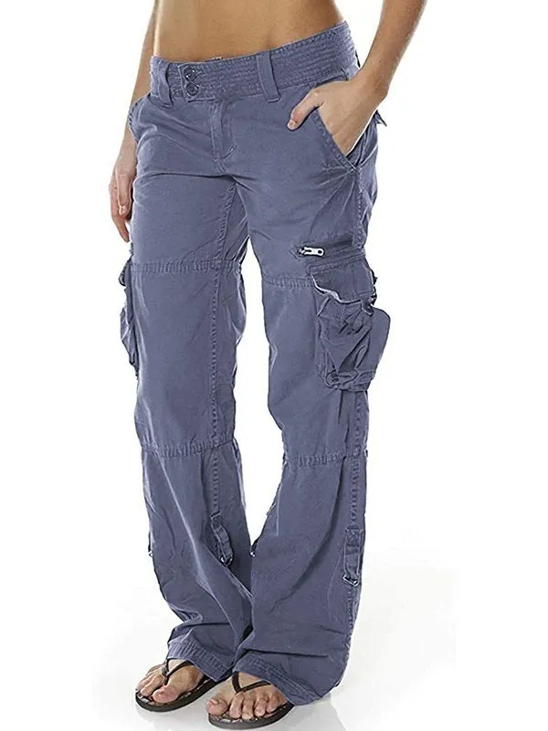 Low Waist Baggy Parachute Cargo Pants