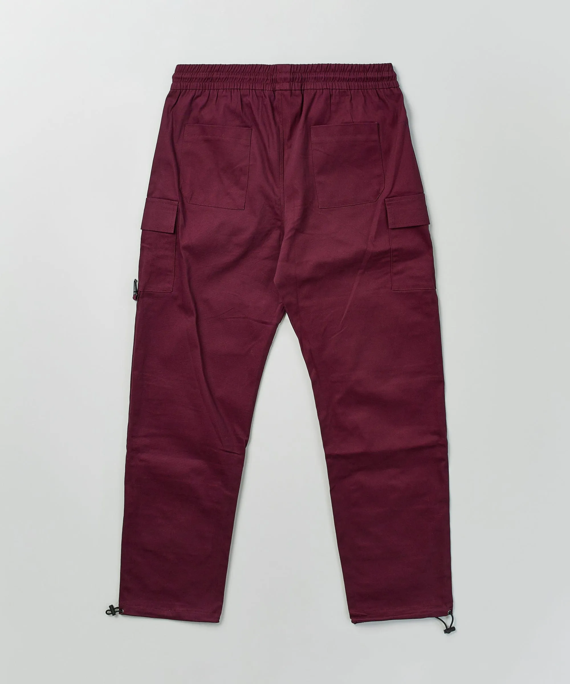 Luther Cotton Utility Multi Pocket Pants - Burgundy