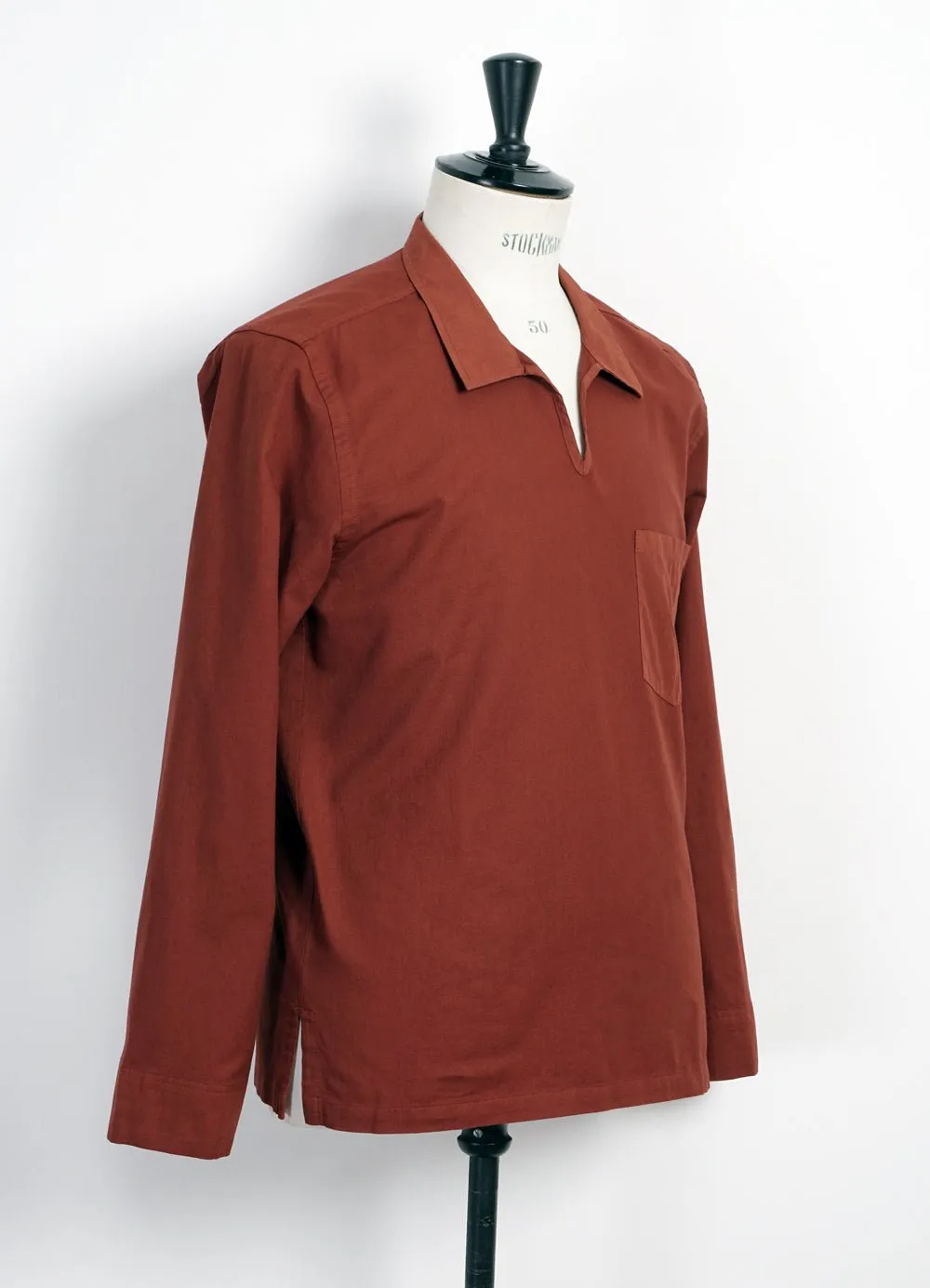 MARIUS | Casual Pull On Shirt | Terracotta