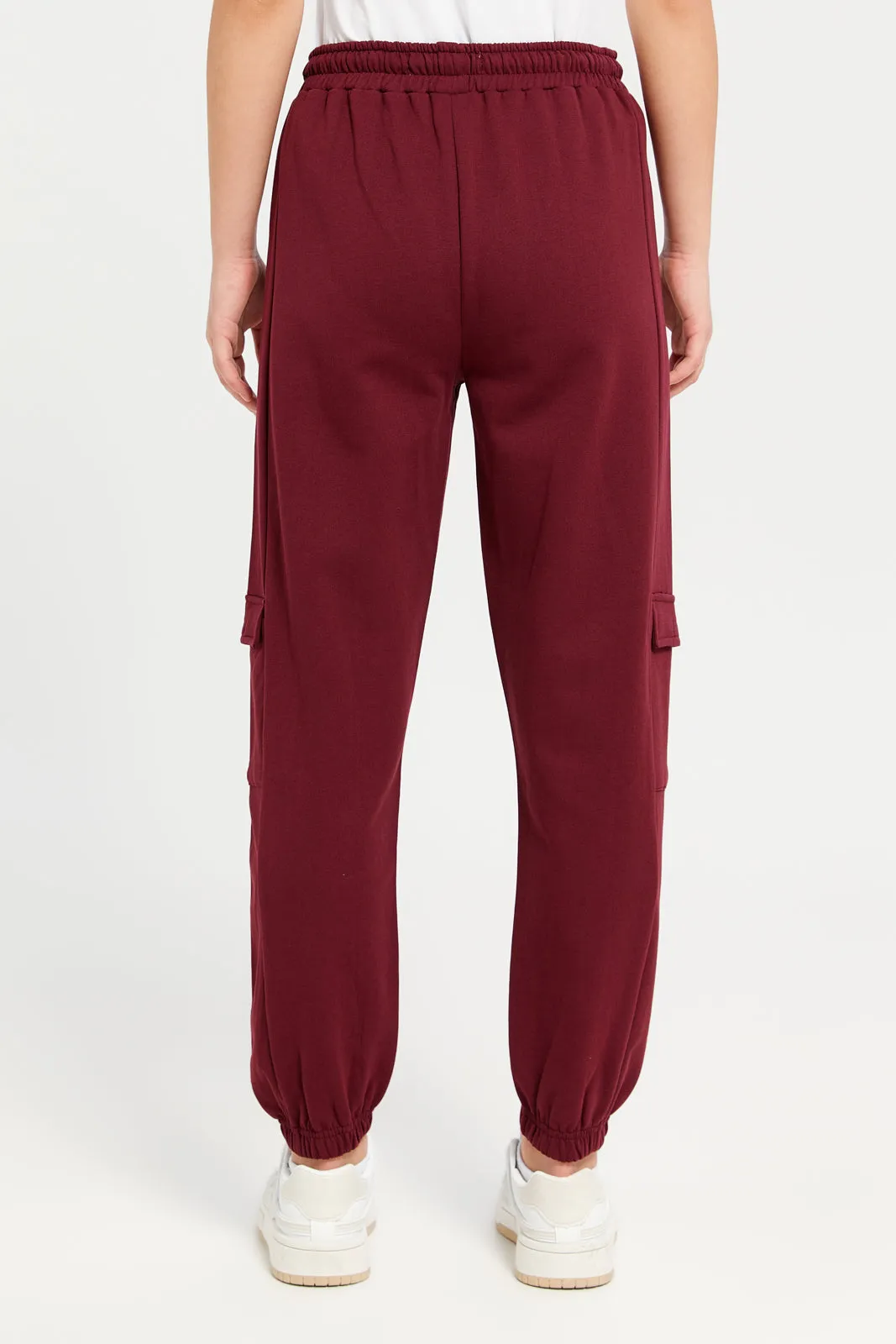 Maroon Cargo Pocket Pants