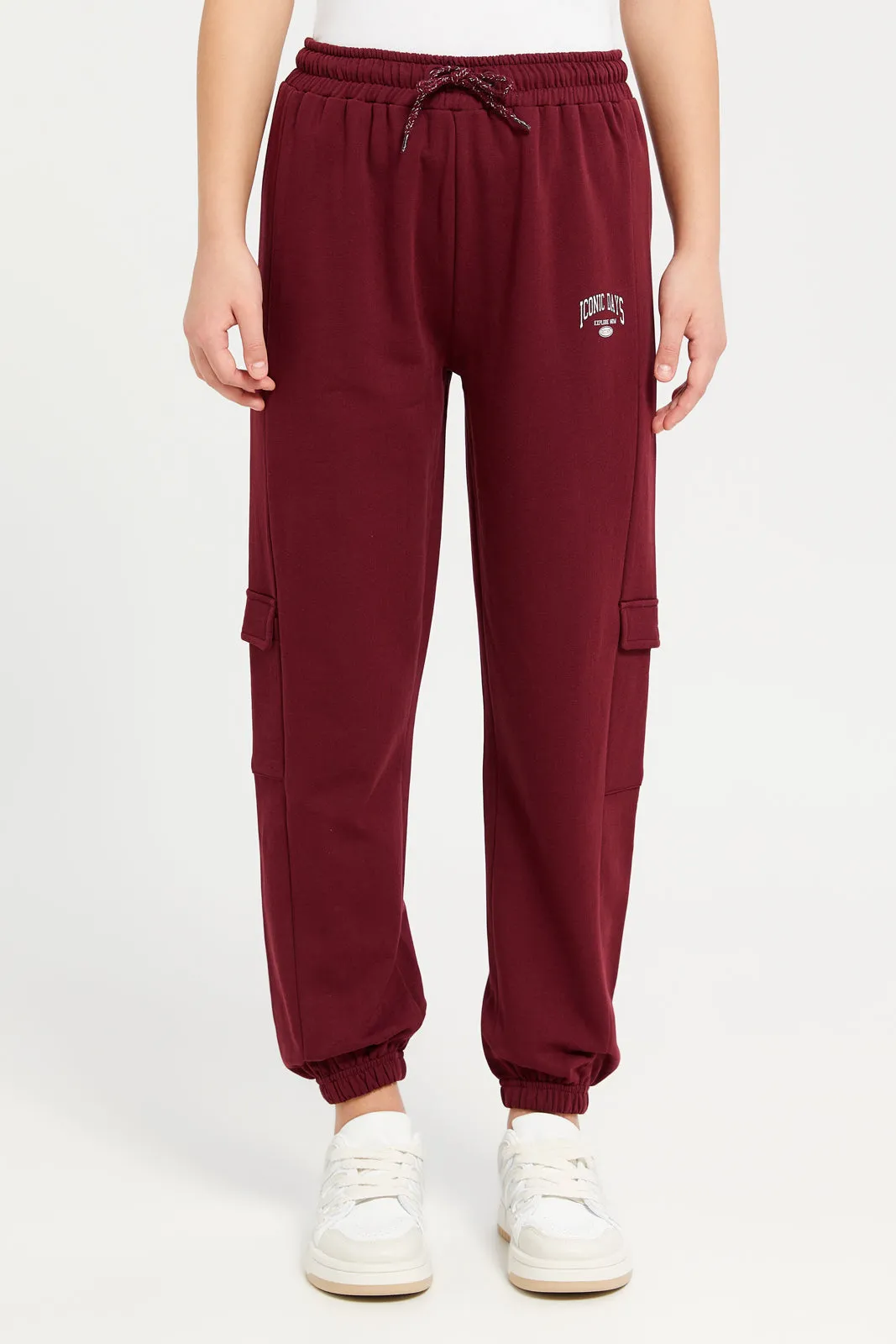 Maroon Cargo Pocket Pants