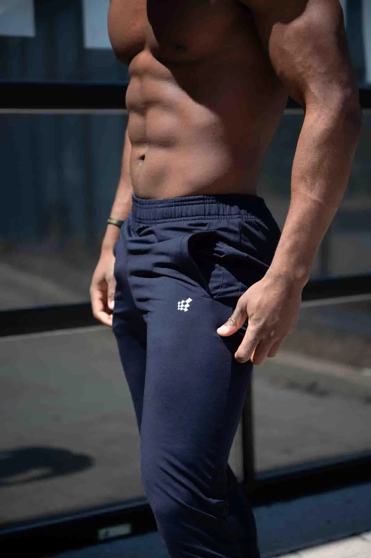 Matrix Tapered Joggers - Navy