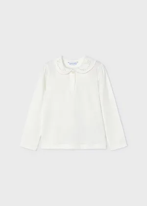 Mayoral Girls Ivory Long Sleeved top