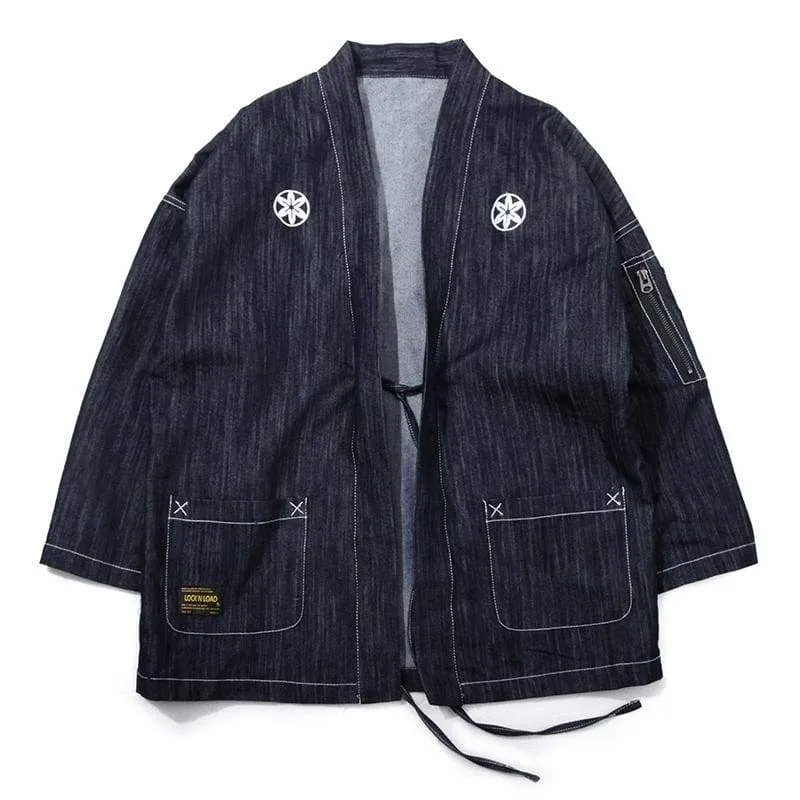 Men Denim Kimono Jacket