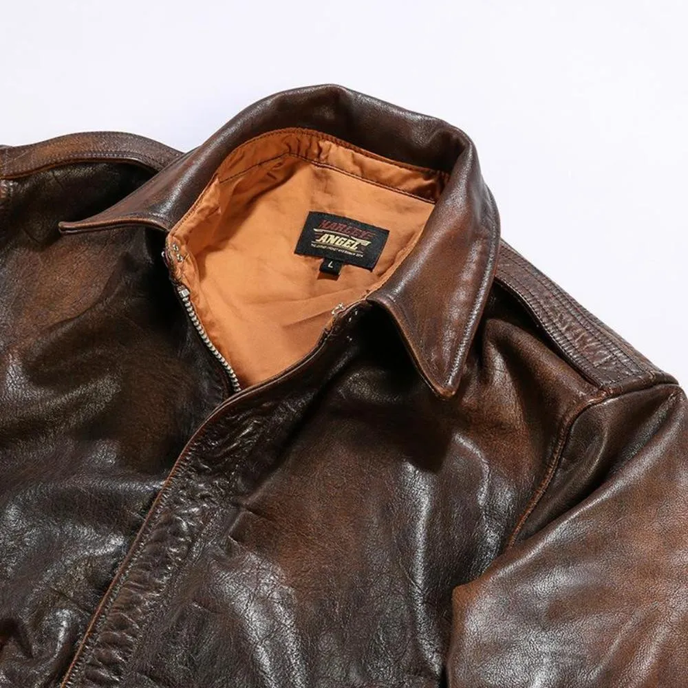 Men‘s Vintage A2 Pilot Leather Jacket