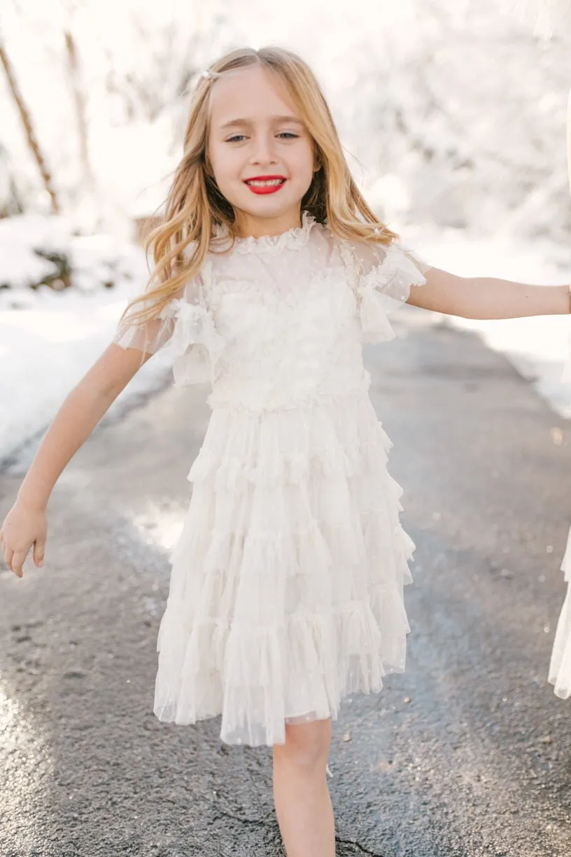 Mini Whimsical Dress in White