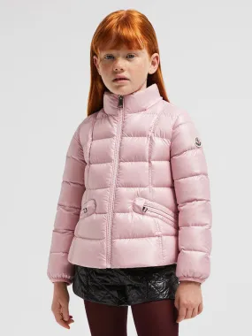 Moncler Enfant Girls Down Padded Ainay Jacket in Pink