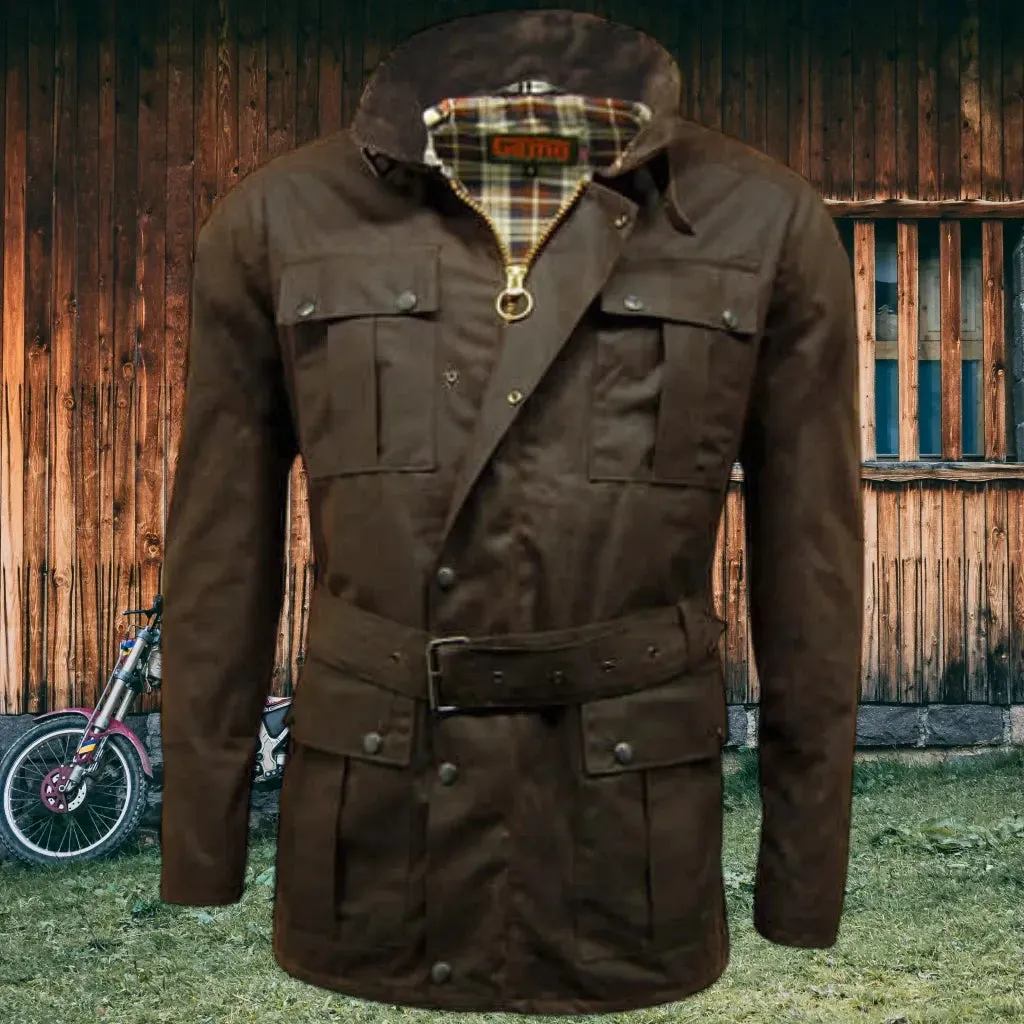 Motorcycle Wax Jacket - Game Continental