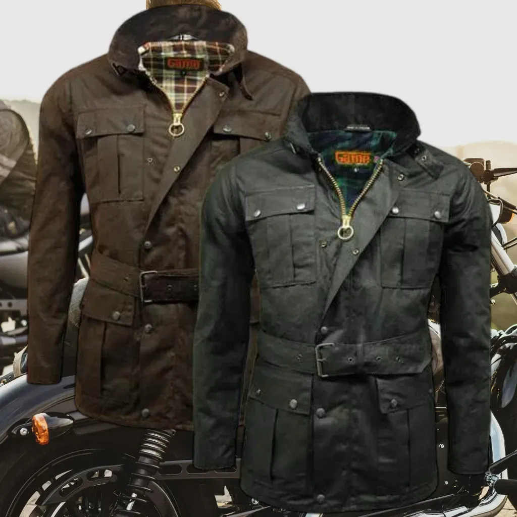 Motorcycle Wax Jacket - Game Continental