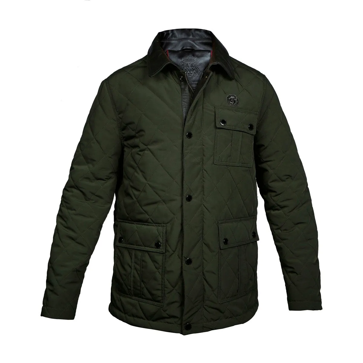 Multi Flap Pocket Green Puffer Jacket