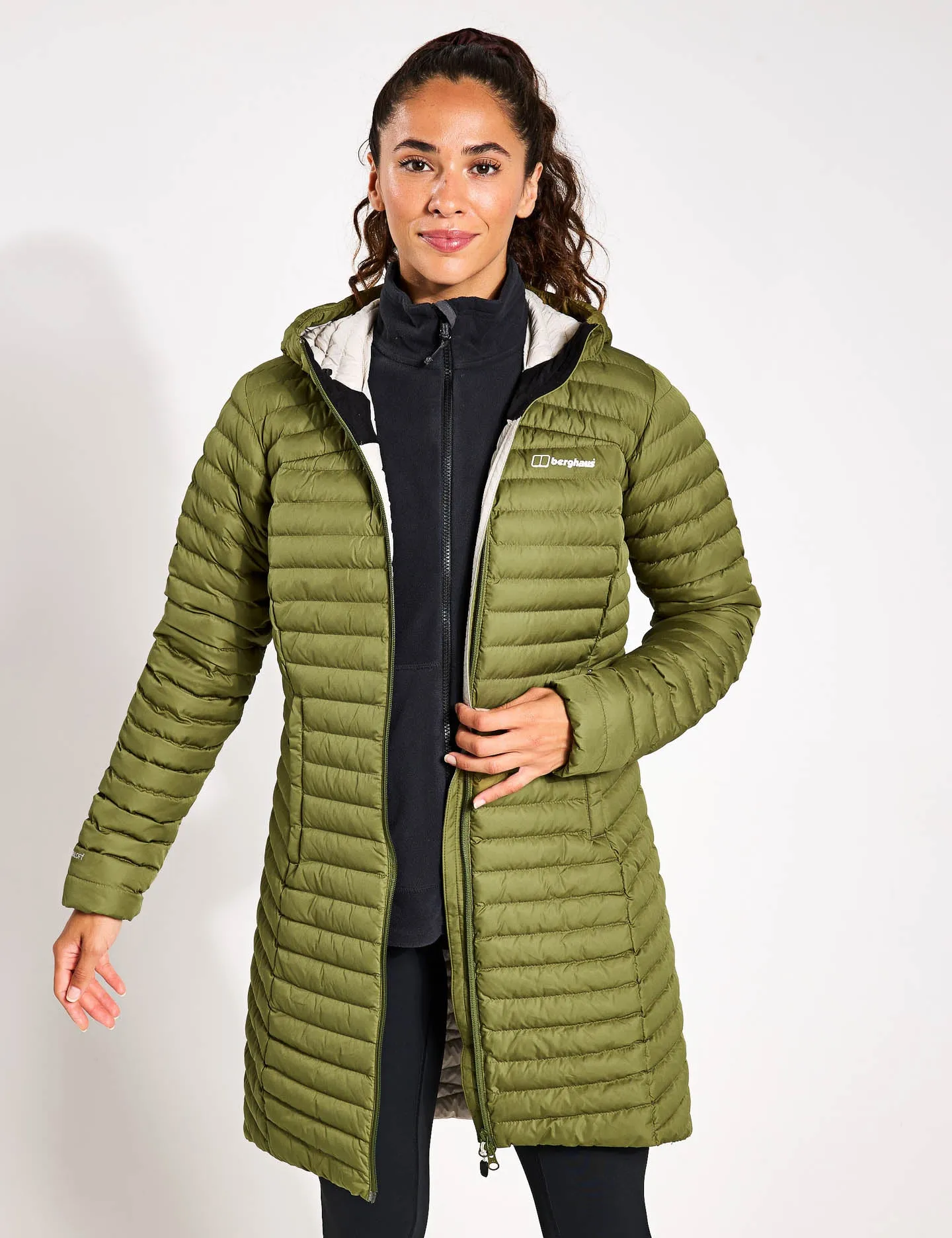 Nula Micro Jacket Long - Oak Moss