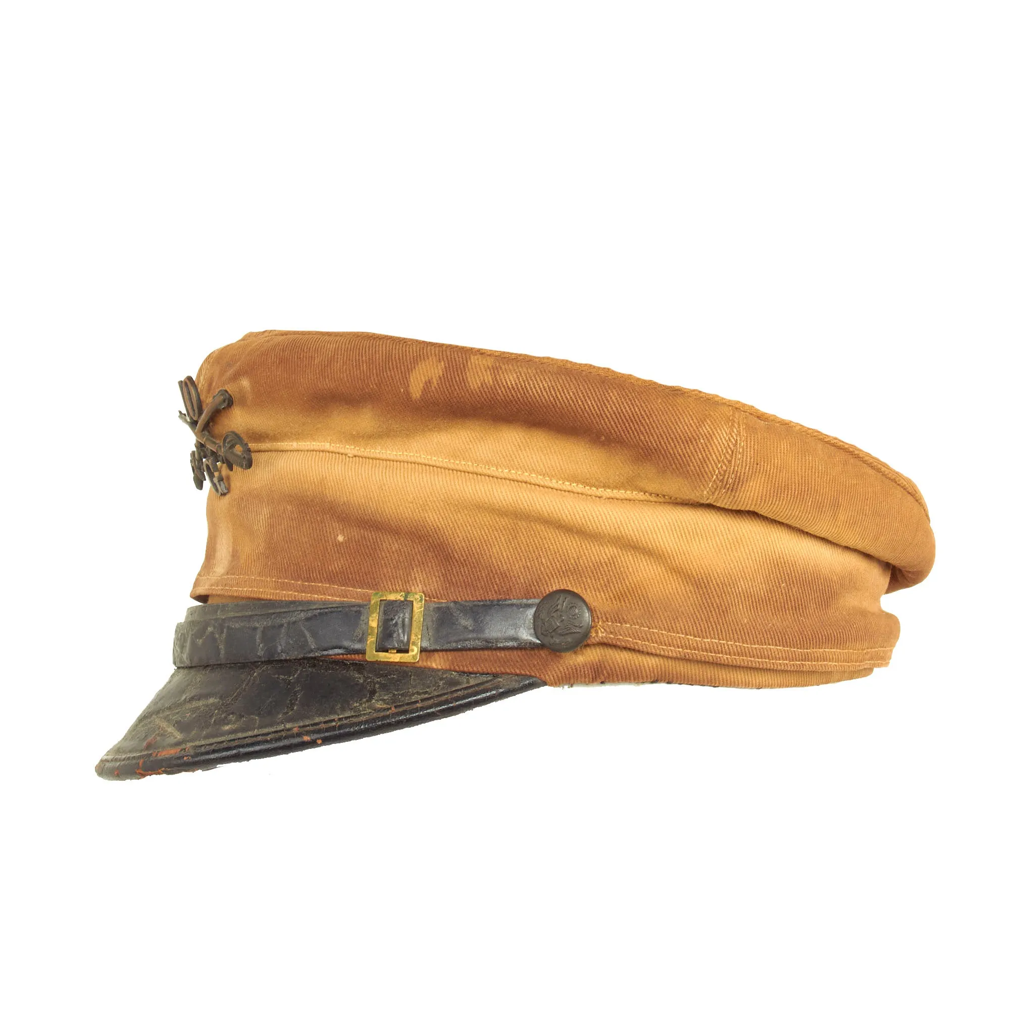 Original U.S. Philippine-American War Era Named 10th Cavalry “Buffalo Soldiers” Regiment M1902 Visor Cap