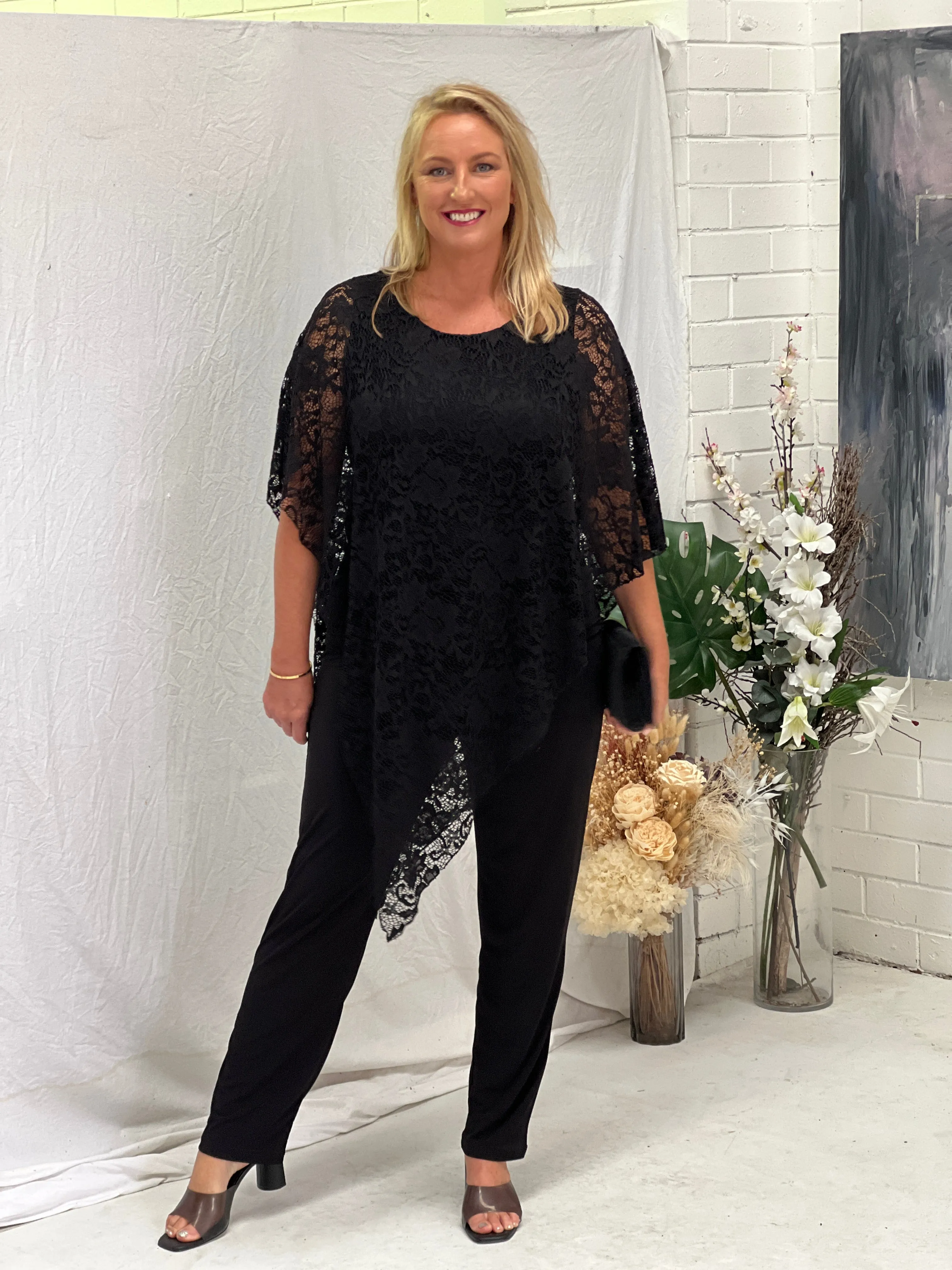 Owen Black Lace Top