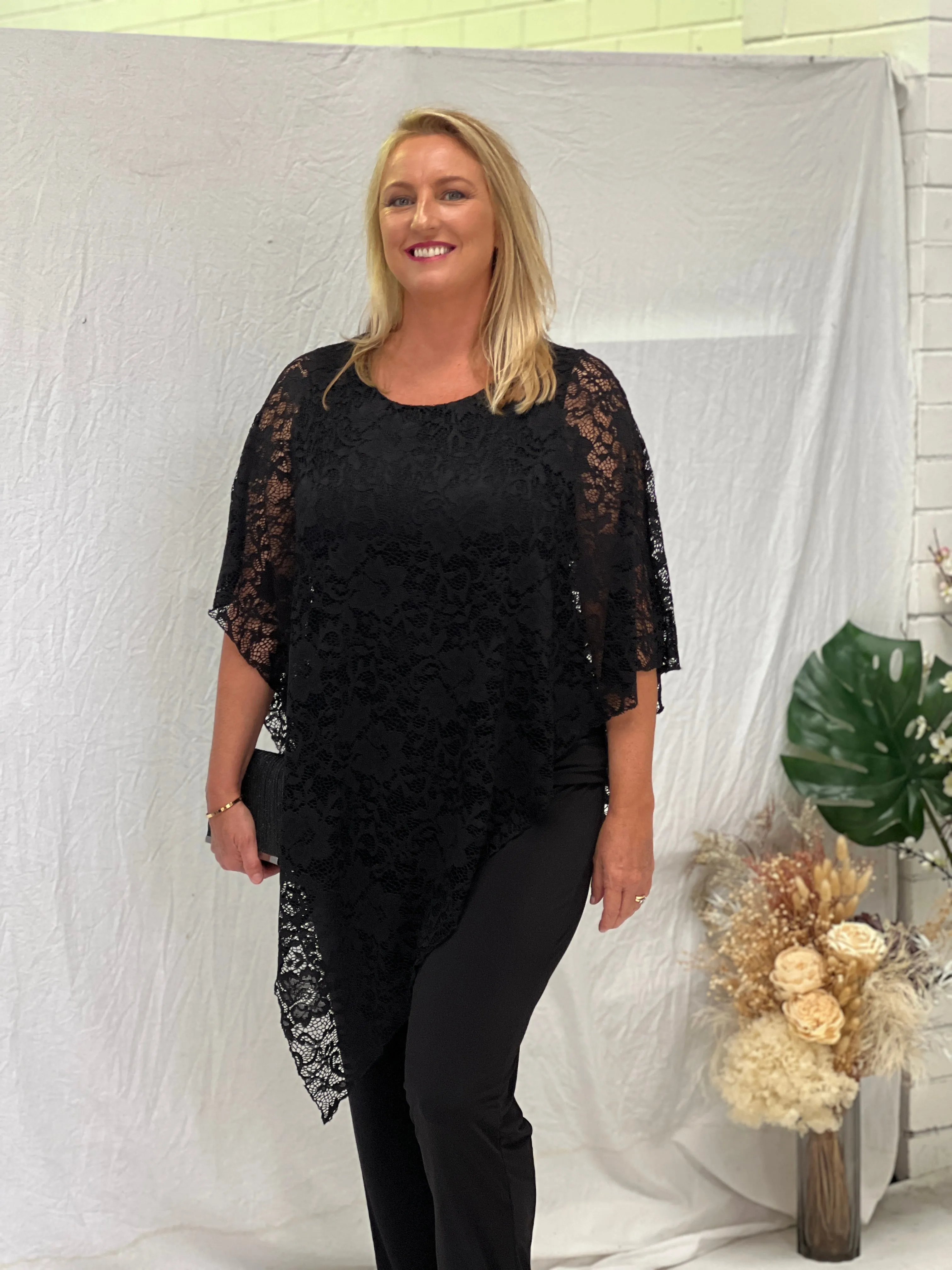 Owen Black Lace Top