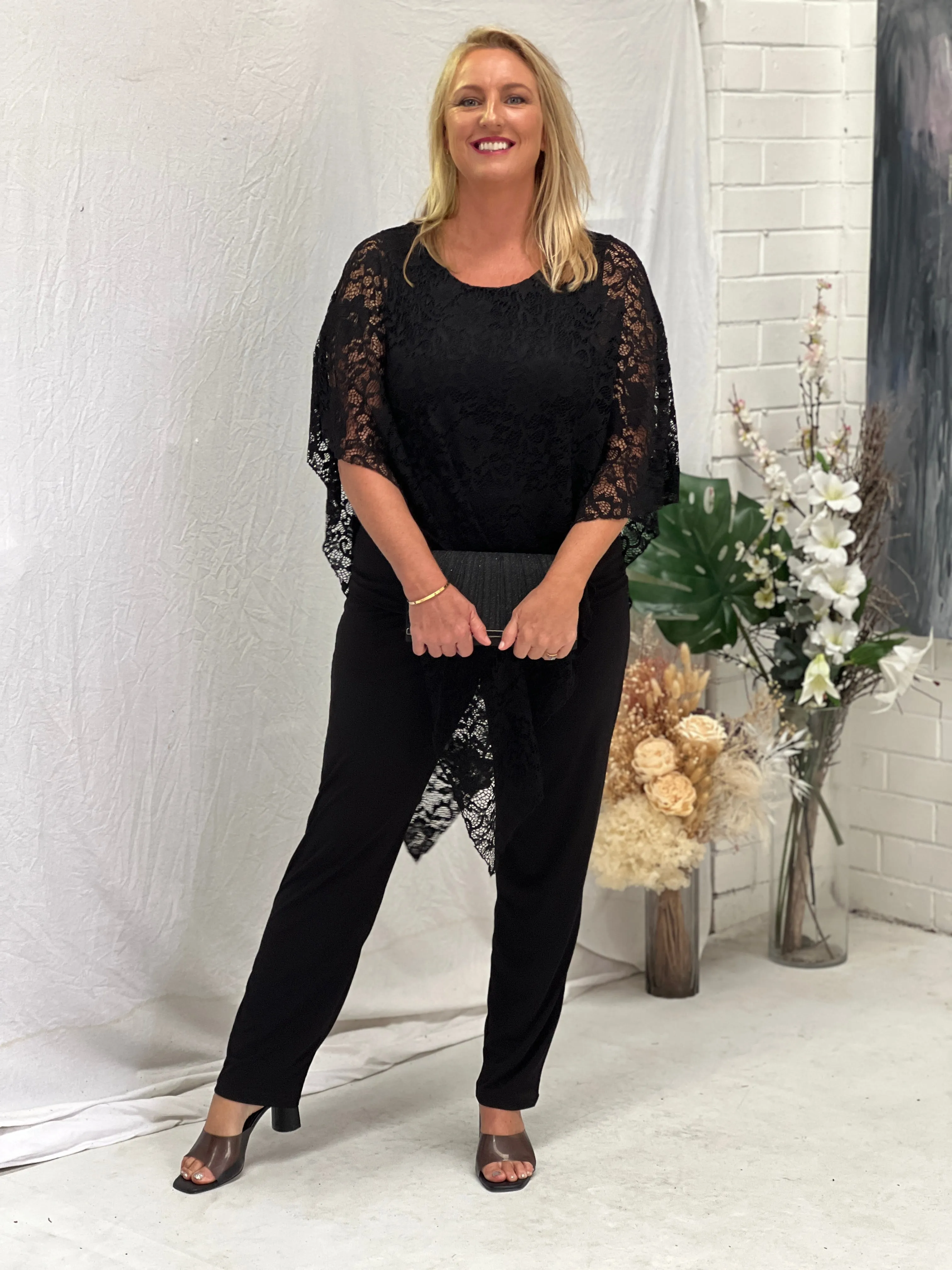 Owen Black Lace Top