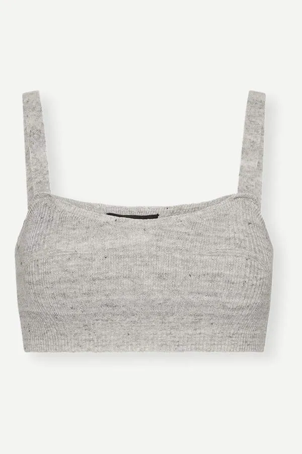 PAIGE KNIT TOP - LIGHT GREY