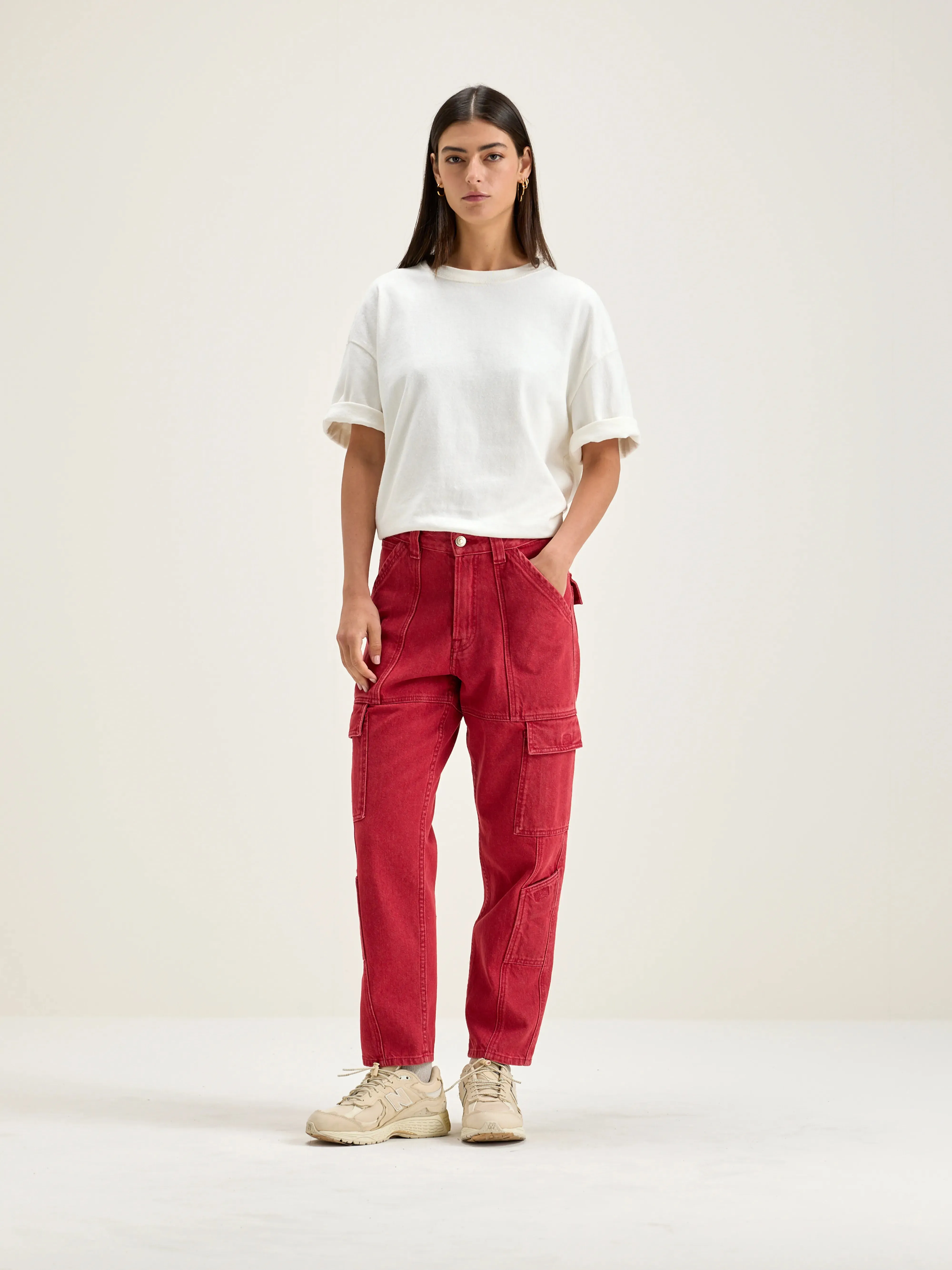 Pandora fitted cargo jeans (242 / W / WINE)