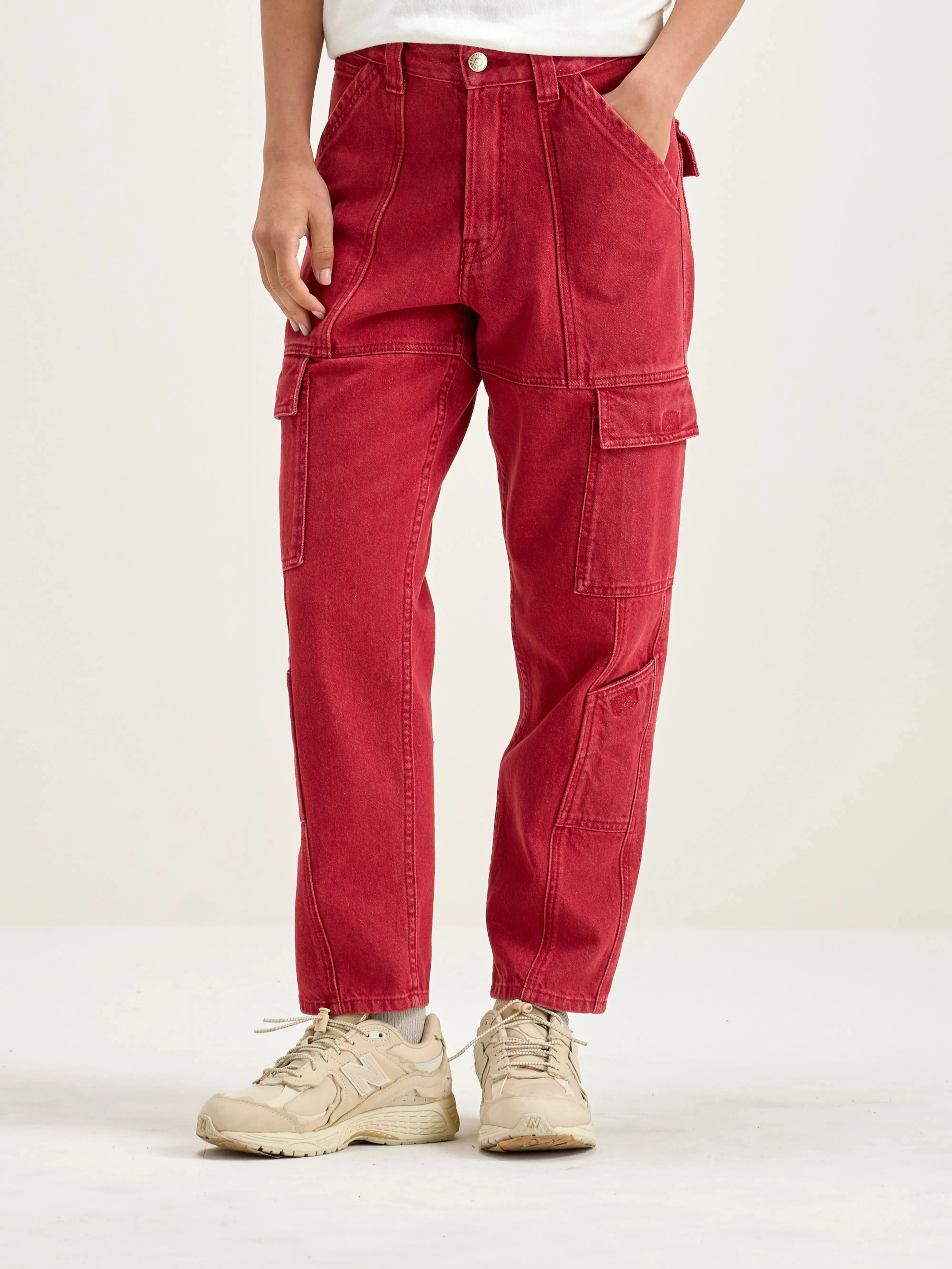 Pandora fitted cargo jeans (242 / W / WINE)